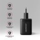 ACU-PQ100 Ładowarka sieciowa GaN 100W, 2x port (USB-C + USB-A), PD3.0/PPS/QC4+, mini, czarna