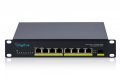 Przełącznik sieciowy niezarządzalny PoE+ 10" 8x RJ45 2.5G, 1x SFP+ 10G, 60Gbps, budżet 80W, 802.3af/at, metalowy, bez wentylatora, Plug&Play