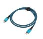 Kabel USB-C M/M USB4 1.5M 240W 60HZ czarno-niebieski