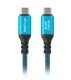 Kabel USB-C M/M USB4 1.5M 240W 60HZ czarno-niebieski