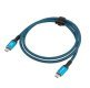 Kabel USB-C M/M USB4 2M 240W 8K 60HZ czarno-niebieski