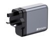 VERBATIM GNC-140 GaN Charger 140W with 2xUSB PD 140W 1xUSB PD 20W 1x USB-A QC 3.0 EU/UK/US