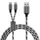 Kabel USB2.0 A/M do micro USB + USB-C, 1.2m