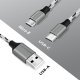 Kabel USB2.0 A/M do micro USB + USB-C, 1.2m