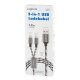 Kabel USB2.0 A/M do micro USB + USB-C, 1.2m