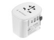 GEMBIRD UNIWERSALNY ADAPTER PODRÓŻNY Z UZIEMIENIEM 15 W, BIAŁY