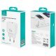 Ładowarka sieciowa 25W 1xUSB-A 1xUSB-A fast charging Biała