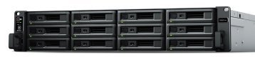 NAS Synology RS3621xs+; 2U RACK; 12x (3.5" SATA HDD/2.5" SATA SSD); Intel Xeon D-1541; 8 GB DDR4 ECC UDIMM (max. 64GB), 4x 1GbE RJ-45, 2x 10GbE RJ-45