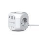RealPower SteckdosenwĂĽrfel PowerBox 431 + 3xUSB-A / 1xUSB-C