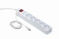 Gembird PCW-MS2G ochrona przeciwprzepięciowa Biały 5 x gniazdo sieciowe 250 V 1,8 m