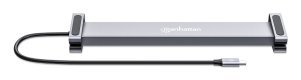 Manhattan 190398 stacja dokująca Przewodowa USB 3.2 Gen 1 (3.1 Gen 1) Type-C Szary