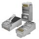 Wtyk przelotowy złącze RJ45 | CAT6 | FTP | Pass Through |  Pozłacane styki | 100 sztuk