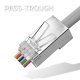 Wtyk przelotowy złącze RJ45 | CAT6 | FTP | Pass Through |  Pozłacane styki | 100 sztuk