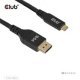 CLUB3D CAC-1563 adapter kablowy 2 m USB Type-C DisplayPort Czarny