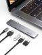Ugreen  wielofunkcyjny HUB 2x USB Typ C na USB Typ C PD (Thunderbolt 3, 100W, 4K@60 Hz, 10 Gbps) / HDMI 4K@30 Hz / 3x USB 3.0 do MacBook Pro / Air szary