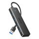 HUB adapter 4w1 USB-A -> USB-A X4 - czarny