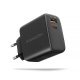 ACU-PQ45 Ładowarka sieciowa 2-port  QC3.0,4.0/AFC/FCP/PPS/Apple  + PD type-C, 45W, Czarna