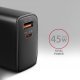 ACU-PQ45 Ładowarka sieciowa 2-port  QC3.0,4.0/AFC/FCP/PPS/Apple  + PD type-C, 45W, Czarna