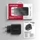 ACU-PQ45 Ładowarka sieciowa 2-port  QC3.0,4.0/AFC/FCP/PPS/Apple  + PD type-C, 45W, Czarna