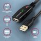 ADR-220 Przedłużacz aktywny USB-A (wtyk) - USB-A (gniazdo) 20 m, USB 2.0, opcjonalne zasilanie 5V (jack), możliwość łączenia