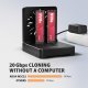 ADSA-M2C22 ALU Stacja dokująca USB-C 3.2 Gen2x2 dla 2x M.2 NVMe/SATA SSD z funkcją klonowania dysków bez komputera, z wentylatorem chłodzącym