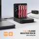ADSA-M2C44 ALU Stacja dokująca USB4 dla 4x M.2 NVMe SSD z funkcją klonowania dysków bez komputera, z wentylatorem chłodzącym