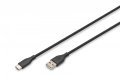 Kabel połączeniowy silikonowy USB-A - USB-C, USB 2.0 60W, 0,5m Czarny
