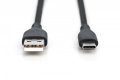 Kabel połączeniowy silikonowy USB-A - USB-C, USB 2.0 60W, 0,5m Czarny