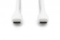 Kabel połączeniowy silikonowy USB-C - USB-C, USB 2.0 60W, 1m Biały