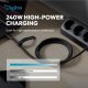 Kabel połączeniowy silikonowy USB-C-USB-C | USB 4 ver.2.0 80Gbps | 8K@60Hz | PD 3.1 240W| 0,5m | czarny