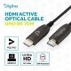 Kabel połączeniowy hybrydowy HDMI AOC | HDMI-A męski-męski | HDMI 2.1 | UHD-2 8K@60Hz | 48Gbps |HDR, eARC, HDCP 2.2, CEC | 70m