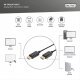 Kabel połączeniowy DisplayPort z zatrzaskami 4K 60Hz UHD Typ DP/DP M/M czarny 2m