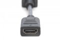 Kabel adapter Displayport z zatrzaskiem 1080p 60Hz FHD Typ DP/HDMI A M/Ż czarny 0,15m