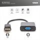 Kabel adapter Displayport z zatrzaskiem 1080p 60Hz FHD Typ DP/DSUB15 M/Ż 0,15m czarny