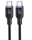 Kabel USB C - USB C 60W Glamour 1.5m czarny