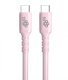 Kabel USB C - USB C 60W żelowy 1m różowy