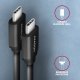 BUCM-CM10TB Kabel spiralny USB-C - USB-C TWISTER 0,6 m, USB 2.0, ładowanie PD 60W/QC4+/AFC/FCP, aluminiowe wtyki, czarny