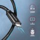 BUCM2-CM10AB Kabel USB-C - USB-C 1 m, USB 2.0, ładowanie PD 240W/PPS/QC4+/AFC/FCP, E-Marker, aluminiowe wtyki, w oplocie, czarny