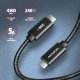 BUCM2-CM20AB Kabel USB-C - USB-C 2 m, USB 2.0, ładowanie PD 240W/PPS/QC4+/AFC/FCP, E-Marker, aluminiowe wtyki, w oplocie, czarny