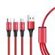 Kabel ładujący 3-in-1 USB - USB-C/microUSB/Lightning, 1,2m; C4049RD