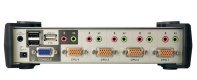 Przełącznik 4-portowy PS/2-USB VGA/Aud KVMP W/OSD