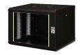 Digitus Szafa sieciowa wisząca Unique 19" 7U rack 600x450, drzwi szyba, czarny, niedzielona, złożona, 100kg
