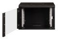 Digitus Szafa sieciowa wisząca Unique 19" 7U rack 600x450, drzwi szyba, czarny, niedzielona, złożona, 100kg