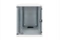 Digitus Szafa sieciowa wisząca 19" 12U rack 540x400, drzwi szyba, szary, niedzielona, niezłożona, 60kg