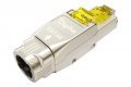 Wtyk modularny RJ45 kat.6A, PoE++, 10GbE, STP, ekranowany, beznarzędziowy, zakręcany, metalowy, AWG 22-27, linka/drut