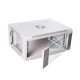 Szafa wisząca jednosekcyjna 19 cali 6U 368/600/450mm, drzwi szklane, szara (RAL7035), zmontowana
