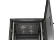 Szafa instalacyjna rack stojąca 19 cali 18U 600x600 drzwi perforowane LCD (Flat pack) czarna