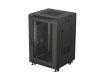 Szafa instalacyjna rack stojąca 19 cali 18U 600x800 drzwi perforowane (Flat pack) czarna