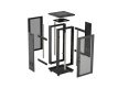 Szafa instalacyjna rack stojąca 19 cali 18U 600x800 drzwi perforowane (Flat pack) czarna