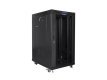 Szafa stojąca 19 cali 22U 800x1000 drzwi szklane LCD (flat pack) V2 czarna